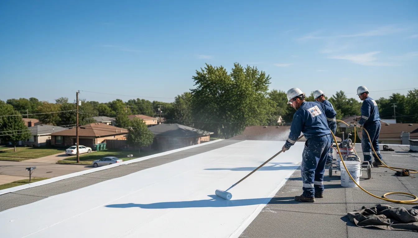 Commercial roof coating in Caledonia, OH near me